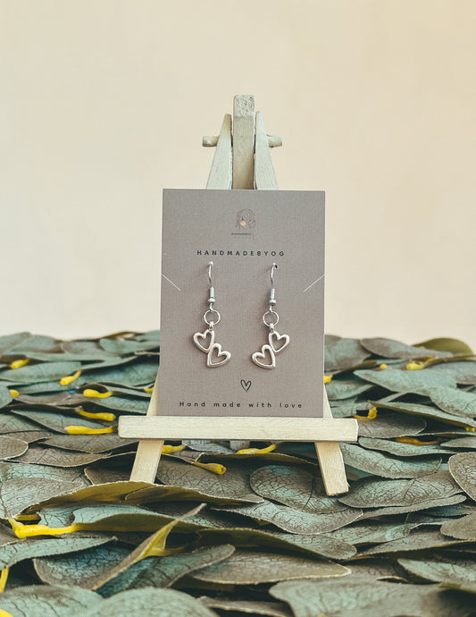 The Bridal Dangle Drop Heart Earrings