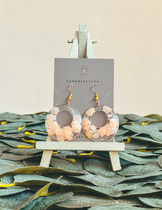 The Pale Pink Floral Leaf Rounds